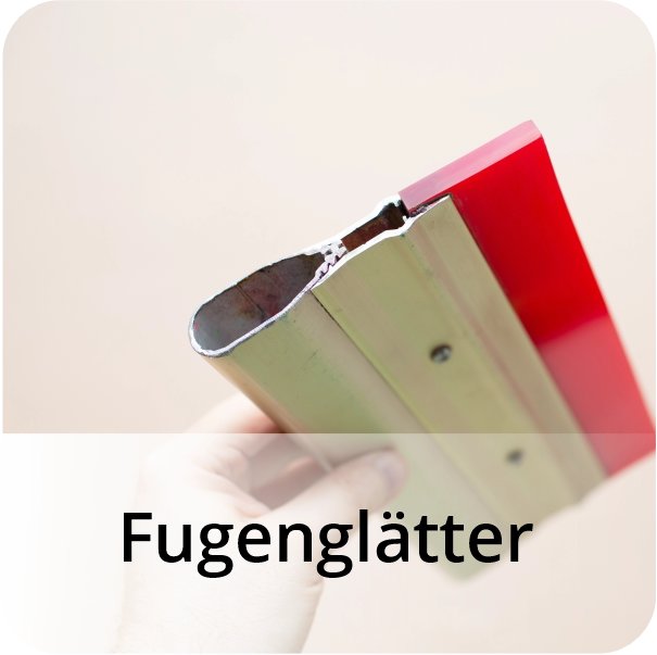 Ansicht eines Gummirakels zum Fugenglätten