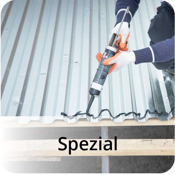 Abdichten und verkleben von Wellblechen am Dach mit Spezialkleber