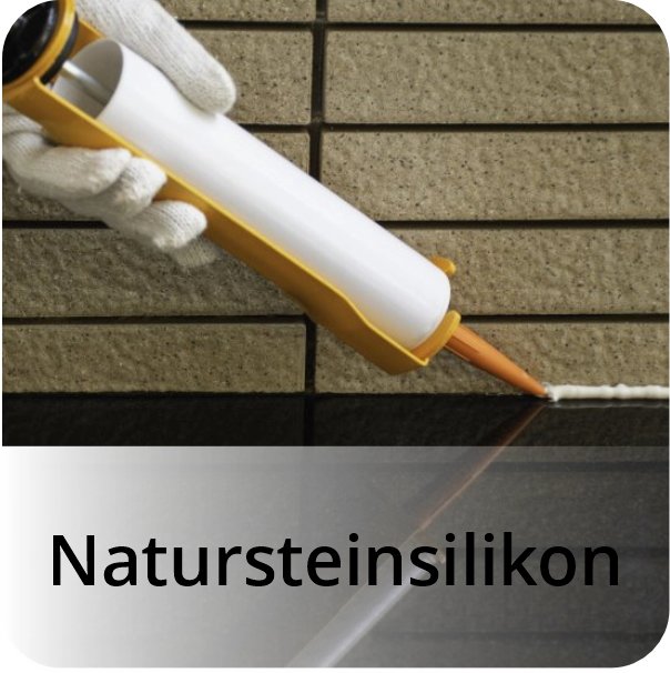Abdichten eines Mauersims mit Natursteinsilikon