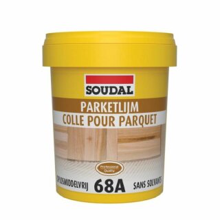 Soudal 68A Parkettkleber  für Weichholz, Mosaik- und Stabsparkett gebrauchsfertig lösemittelfrei 1Kg Eimer