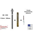 Set Kalm VPE Verbundankerpatrone + VPE Ankerstange Stahl Verzinkt 10x M8 x 190 mm