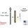 Set Kalm VPE Verbundankerpatrone + VPE Ankerstange Stahl Verzinkt 10x M8 x 190 mm