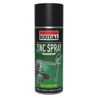Soudal Zinkspray - ideal zum Punktschweißen, schützt vor Korrosion, 400ml Dose, matt Wichtig! Mindestens 30x in der gesamten Armlänge schütteln
