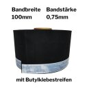 duBAUST EPM24 100mm x 0,75mm 25m/Rolle EPDM-Folie mit Butylklebestreifen