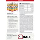 3x duBAUST HMK24 Montagekleber EXTREM STARK 290ml Kartusche, weiß