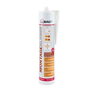 duBAUST AMK24 Montagekleber Acryl INNEN - klebt Holz, Styropor, Gipsplatten, Stuck 504g/310 ml Kartusche