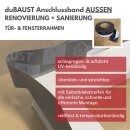 duBAUST Fensterdichtband  für Außenbereich - Fensterfolie, Anschlussband  für Fenster & Türen - 100mm x 30m Rolle