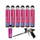 6x MSP24 Montageschaum 750ml + Schaumpistole...