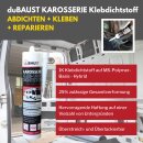 12x duBAUST KAR24 Karosserie Klebdichtstoff 290ml Kartusche weiß