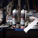12x duBAUST KAR24 Karosserie Klebdichtstoff 290ml Kartusche weiß