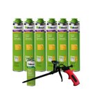 6x illbruck FM240 Brunnenschaum 750ml  + Schaumpistole...