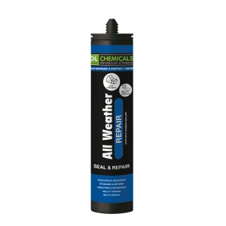 Allwetter Repair Dachdicht, Butyldichtstoff, extrem wasserfest & haftstark 290 ml Kartusche, grau