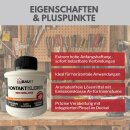 dubaust CLU24 Kraftkleber Kontaktkleber flüssig  für sofortige, präzise Verbindungen innen 250 ml Dose mit Pinsel am Deckel