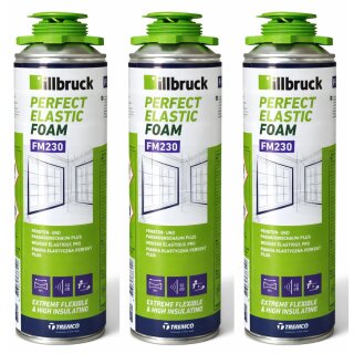 SONDERAKTION 3x illbruck FM230 Fenster- & Fassadenschaum 500ml MHD 03/26