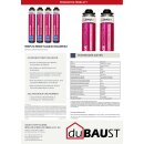 duBAUST MSP24 Montageschaum B2 Pistolenschaum PU 750ml, champagner, mit Adapterröhrchen