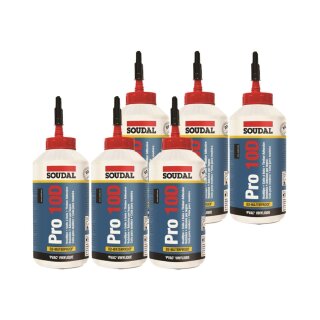 Sparset 6x Soudal Pro 10D Holzleim D2 750 g – PVAc Holzleim für Innenbereich