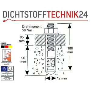VPE 25x Keilanker KDK 12 x 180mm