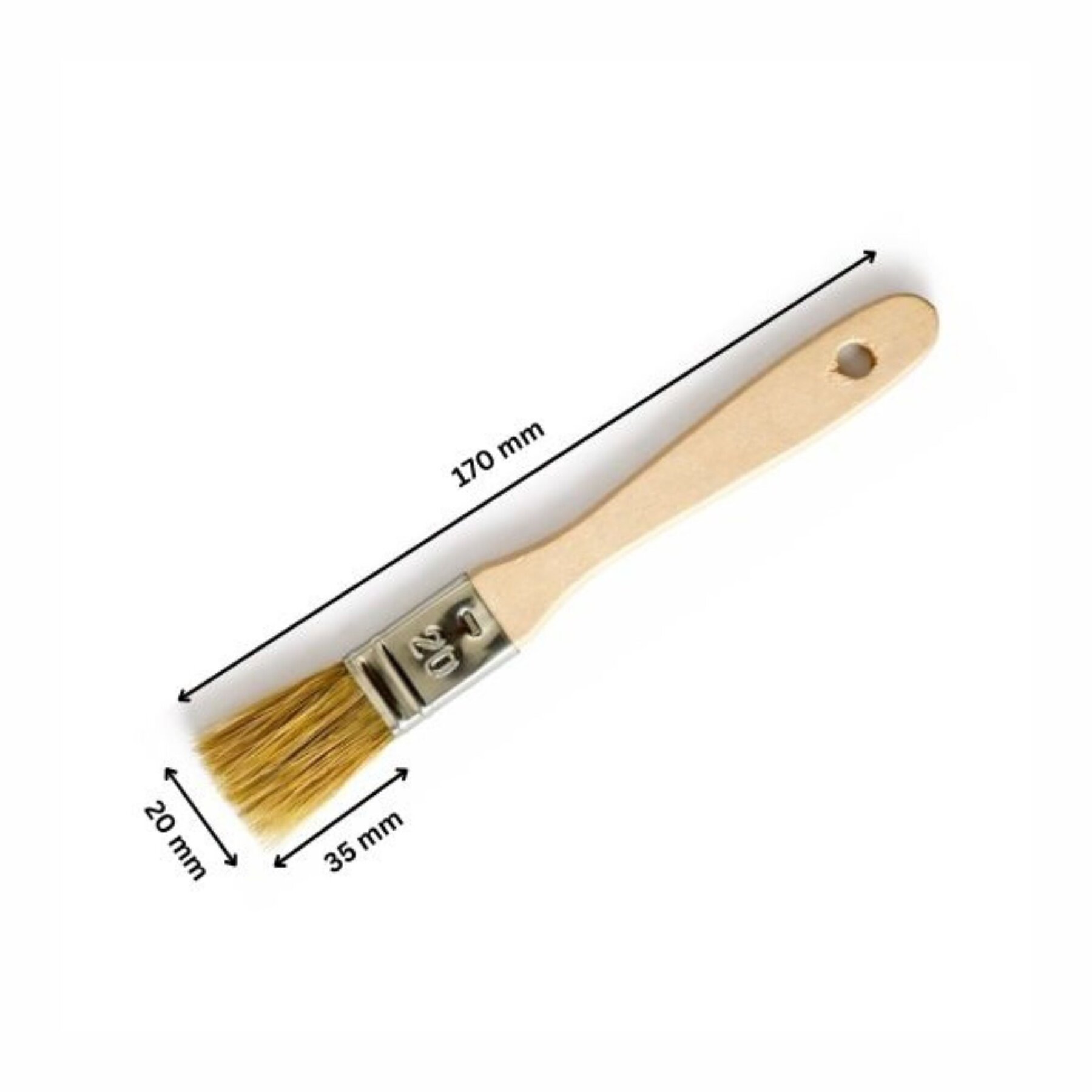 Malerpinsel Flachpinsel Lackierpinsel für Grundierung Lack Farbe & Versiegelung 20 mm Sets