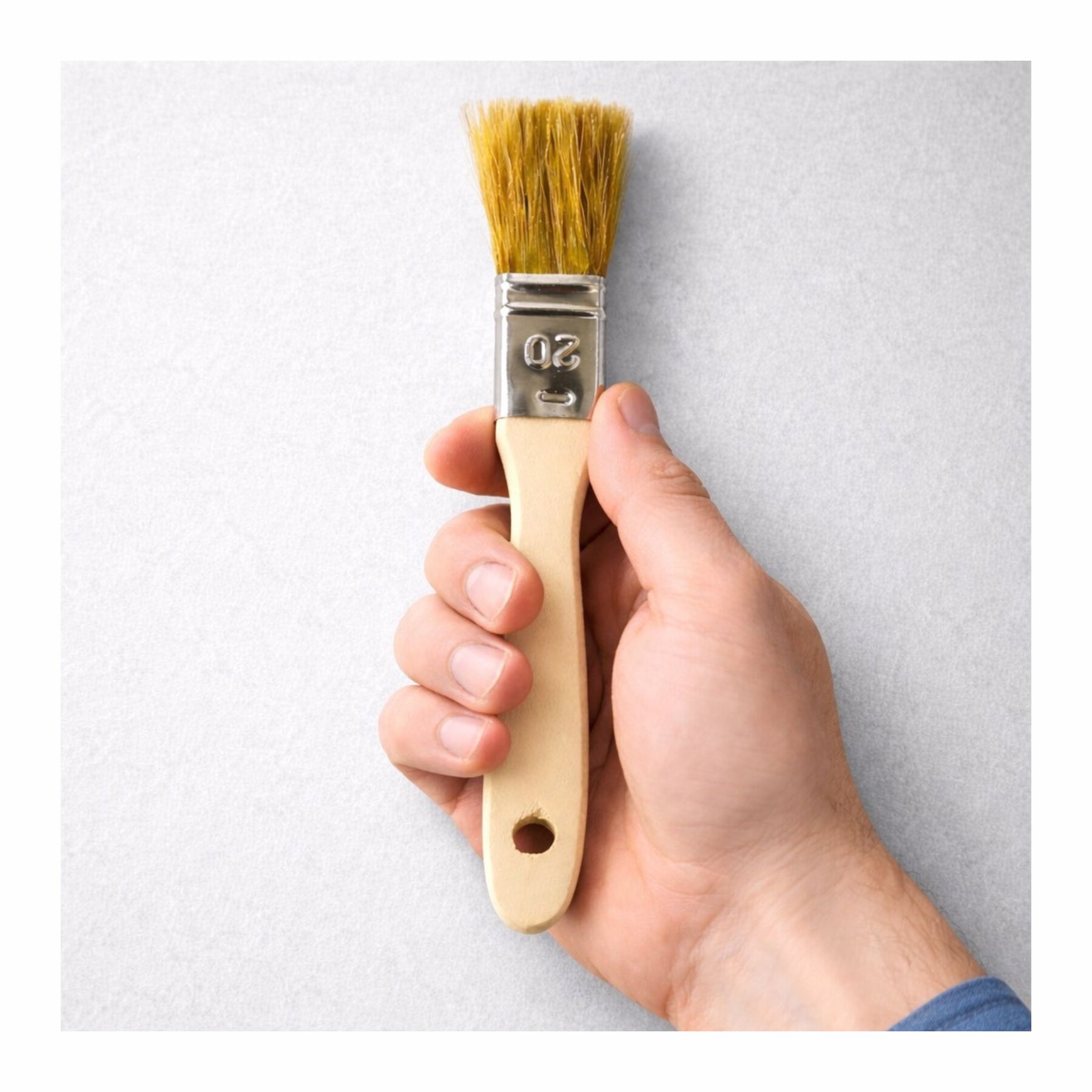 Malerpinsel Flachpinsel Lackierpinsel für Grundierung Lack Farbe & Versiegelung 20 mm 1 Stück