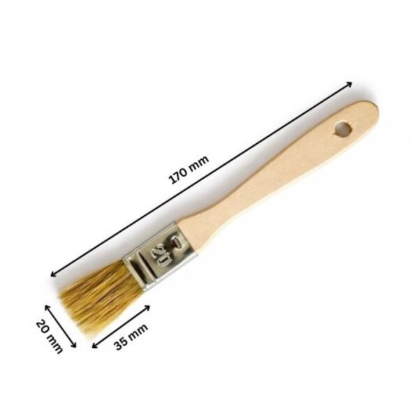 Malerpinsel Flachpinsel Lackierpinsel für Grundierung Lack Farbe & Versiegelung 20 mm 1 Stück