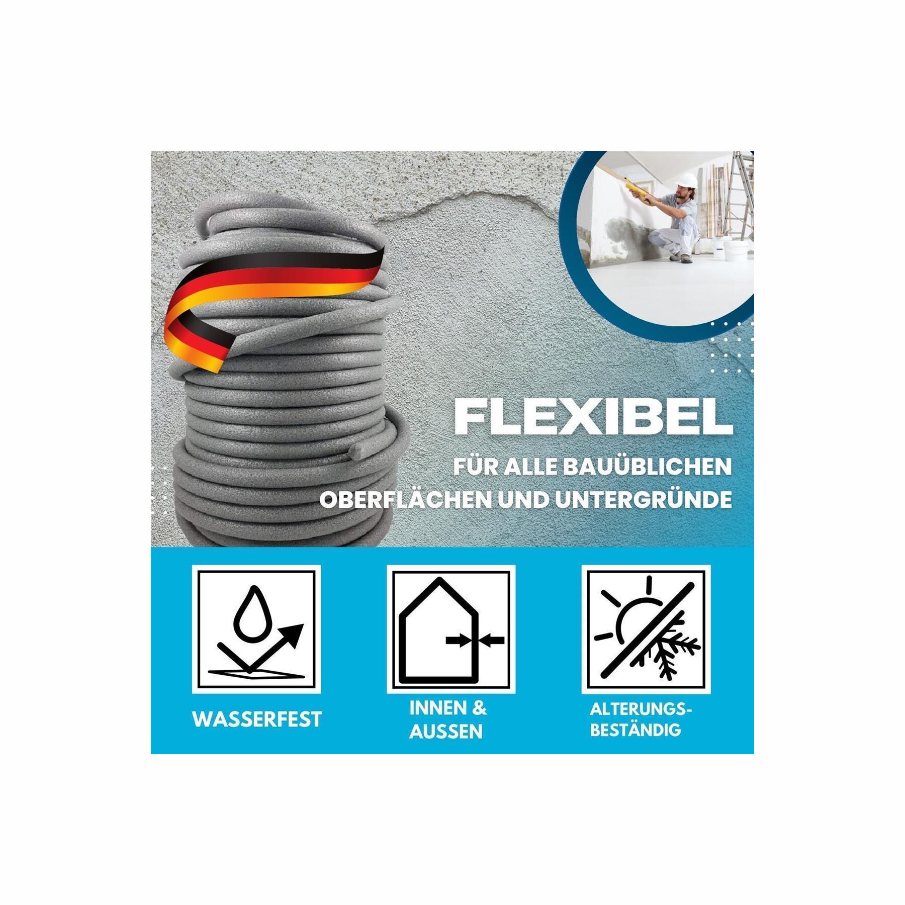 PE Fugen Rundschnur Hohlprofil Ø 25mm x 100m