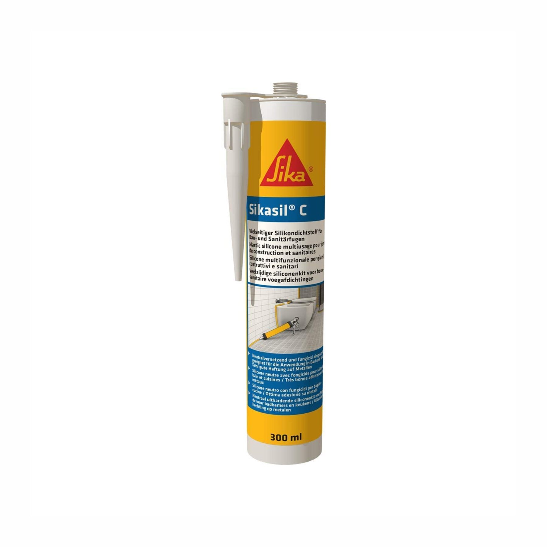 Sikasil C Sanitärsilikon 300ml Betongrau