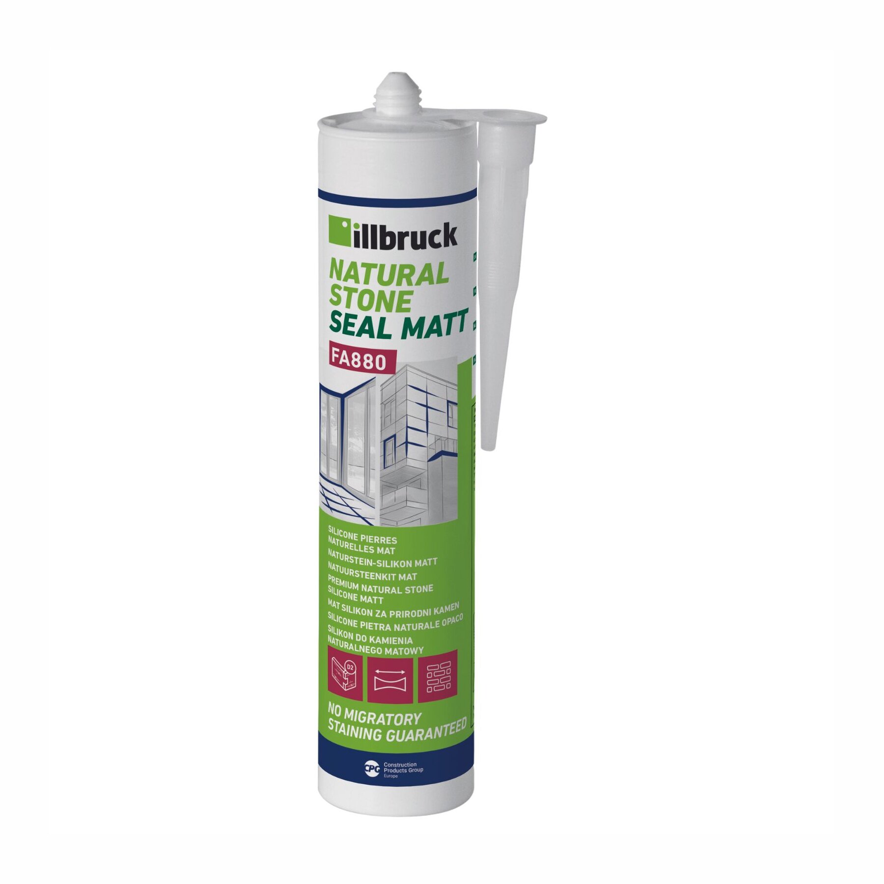 Illbruck FA880 Naturstein Silikon MATT Kartusche 310ml versch. Farben