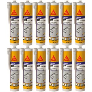 12x Sikaflex 111 Stick & Seal elastischer Kleb- und...