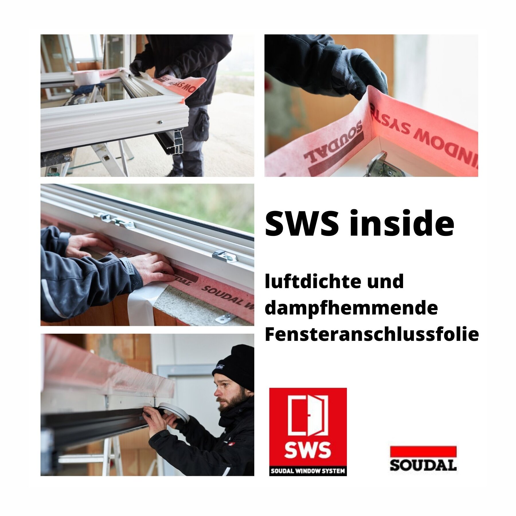 Soudal SWS Inside standard - teilflächig selbsthaftende Folie 70mm x 30m Rolle, innen