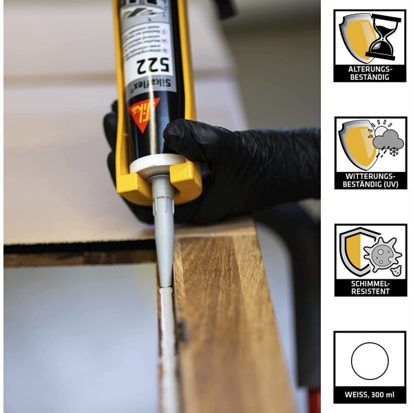 Sikaflex 522 1K Polymer Kleb- und Dichtstoff 300ml Kartusche versch. Farben
