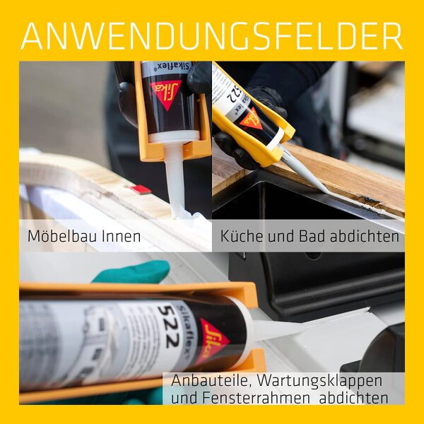 Sikaflex 522 1K Polymer Kleb- und Dichtstoff 300ml Kartusche versch. Farben