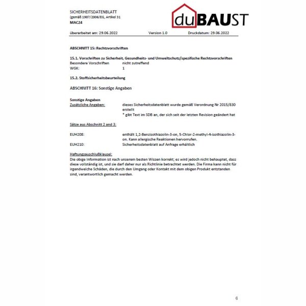 duBAUST PAC24 Strukturacryl  12,5% Bewegungsaufnahme, überstreichbar, schnellregenfest 310ml Kartusche weiß