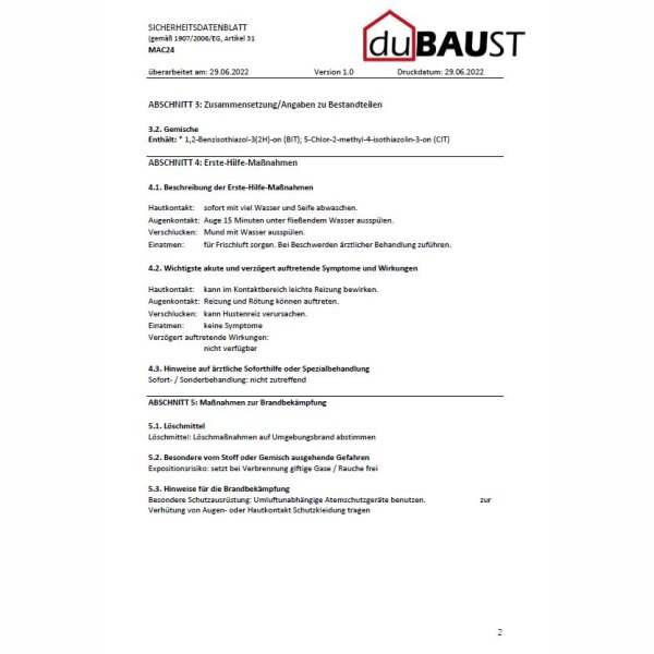 duBAUST PAC24 Strukturacryl  12,5% Bewegungsaufnahme, überstreichbar, schnellregenfest 310ml Kartusche weiß