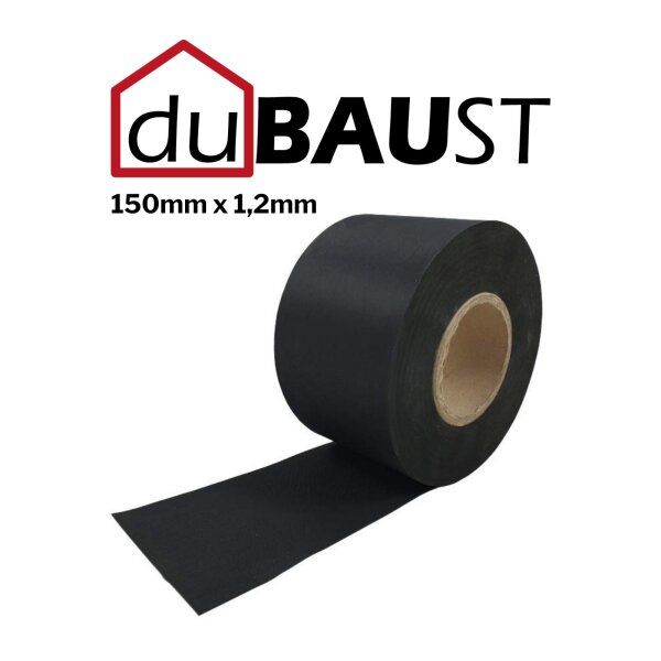 duBAUST EPO24 EPDM-Folie 150mm x 1,2mm 25m/Rolle ohne Butyl