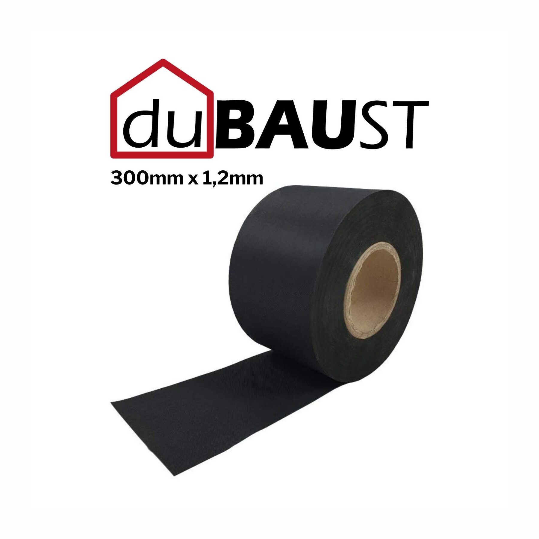 duBAUST EPO24 EPDM-Folie 300mm x 1,2mm 25m/Rolle ohne Butyl