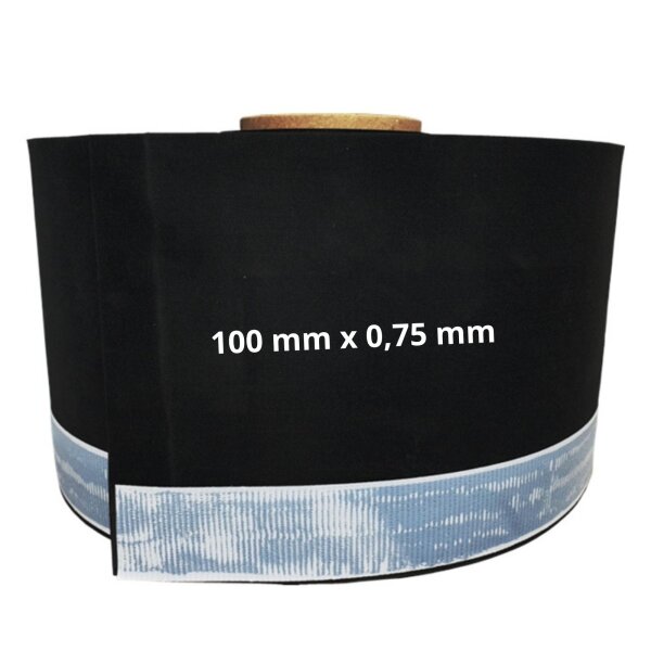 duBAUST EPM24 100mm x 0,75mm 25m/Rolle EPDM-Folie mit Butylklebestreifen