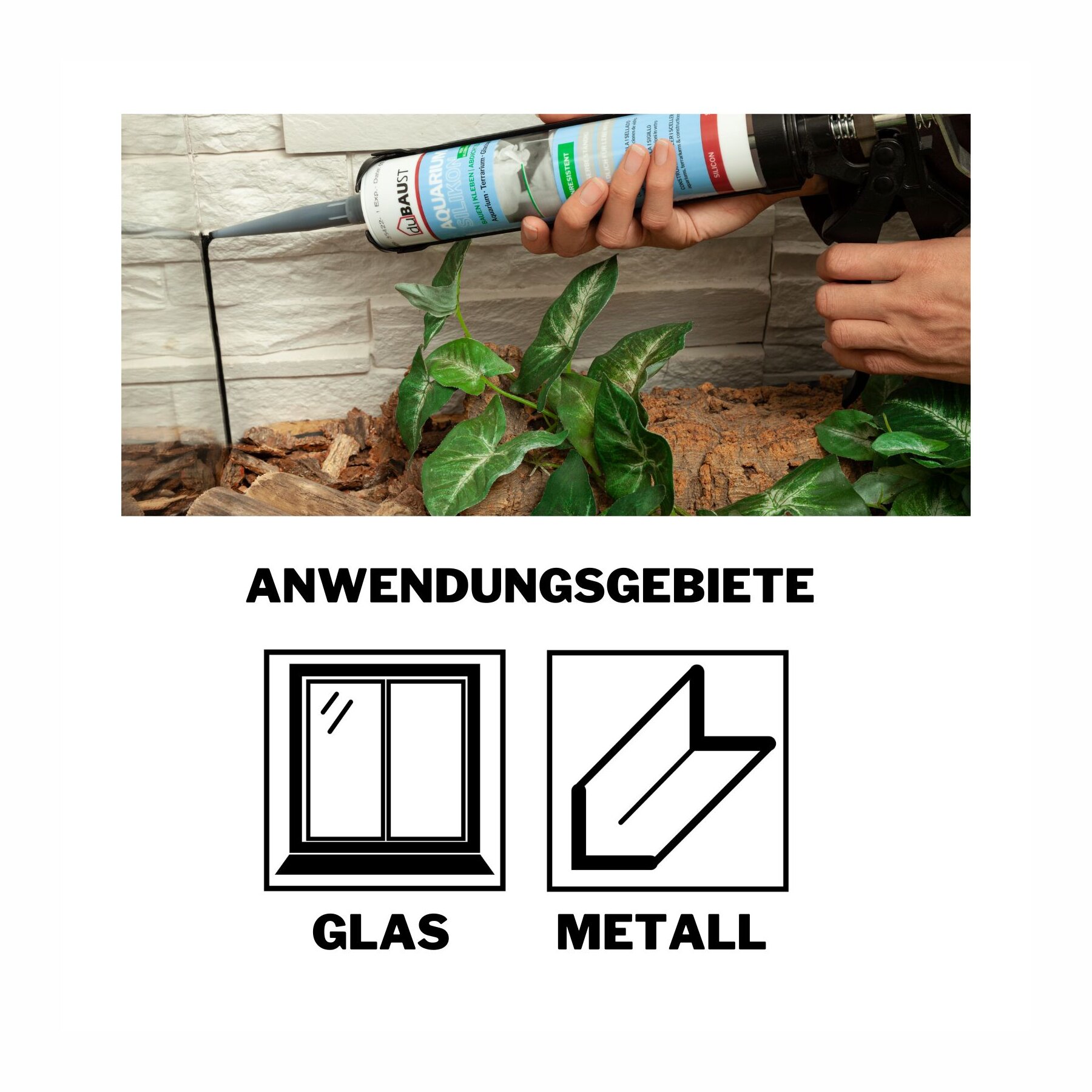 duBAUST Aquariumsilikon SAQ24 310 ml Kartusche - 2 Farben