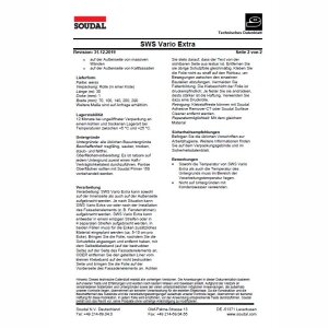 SOUDAL SWS Vario Extra Schwarz | vollflächige Fensteranschlussfolie innen & außen | 70 mm x 30 m