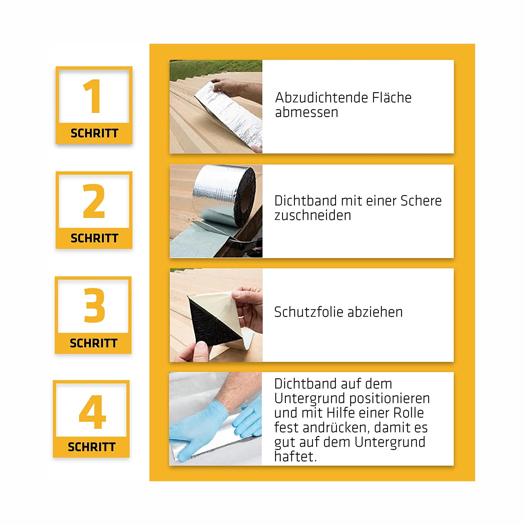 Sika Multiseal Selbstklebendes Bitumen Dach Dichtband 100mm x 3m
