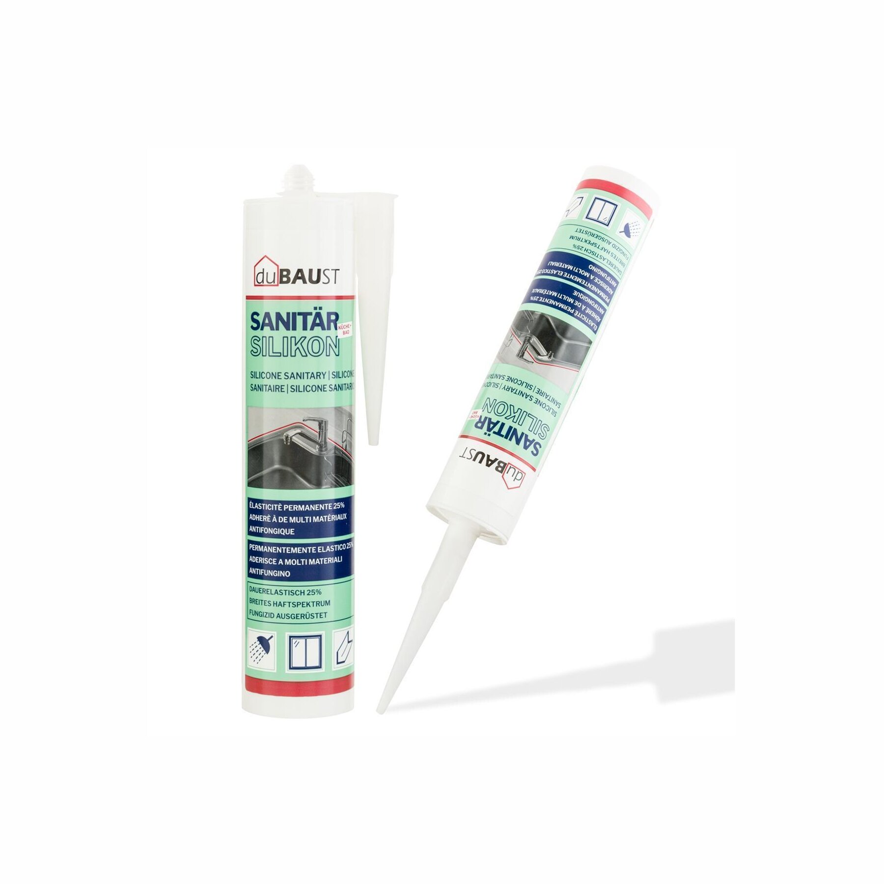 duBAUST SAS24 Sanitärsilikon acetatvernetzend 310ml transparent