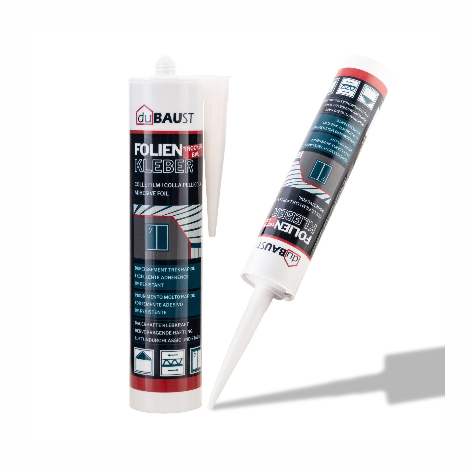 duBAUST BFK24 Baufolienkleber 1K Dampfsperrenkleber Trockenbau 310 ml Kartusche, blau
