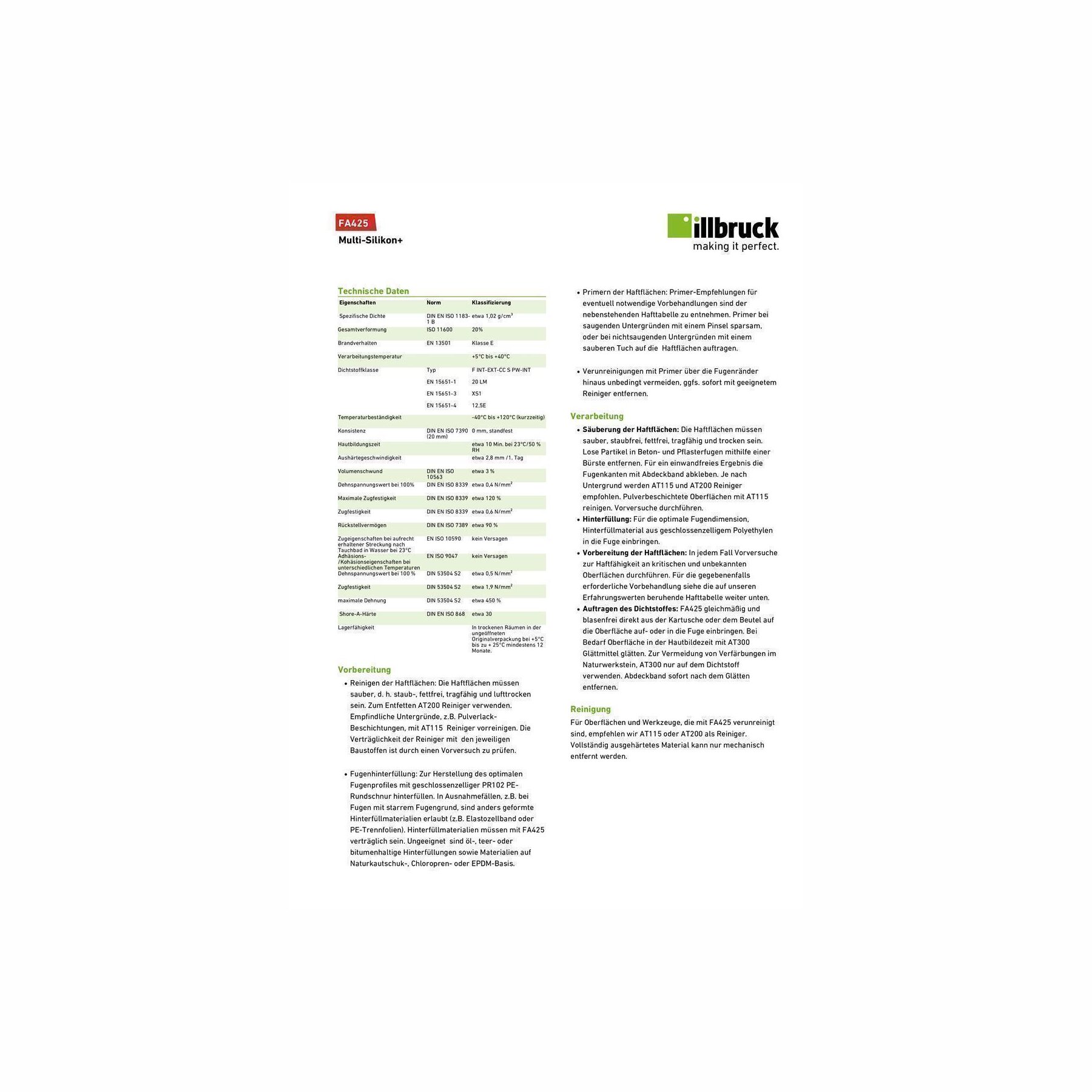 RESTPOSTEN Illbruck FA425 Multi-Silikon+ 310ml versch. Farben