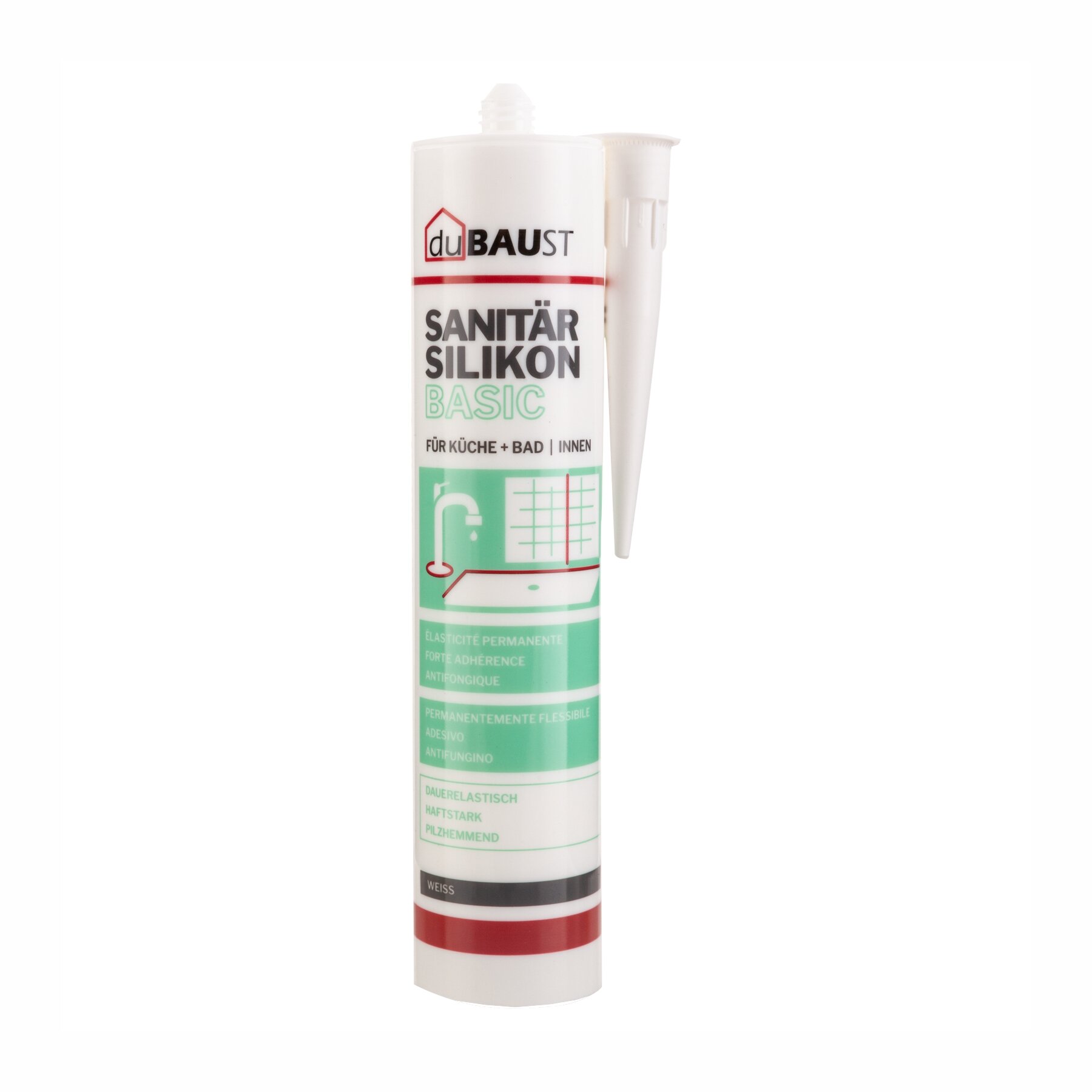 duBAUST SAB24 Sanitärsilikon Basic 300ml Kartusche versch. Farben