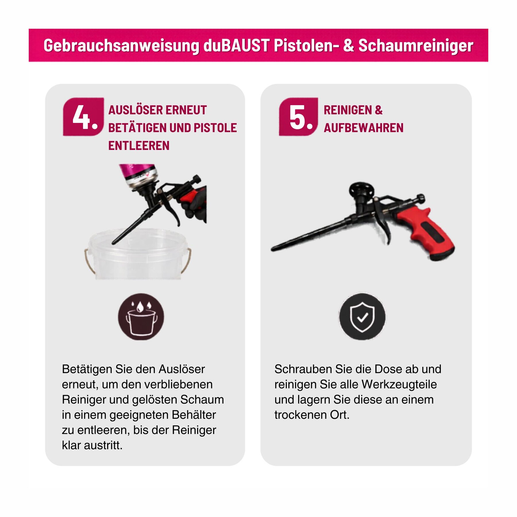 duBAUST PRS24 Pistolen- & Schaumreiniger 500ml Dose