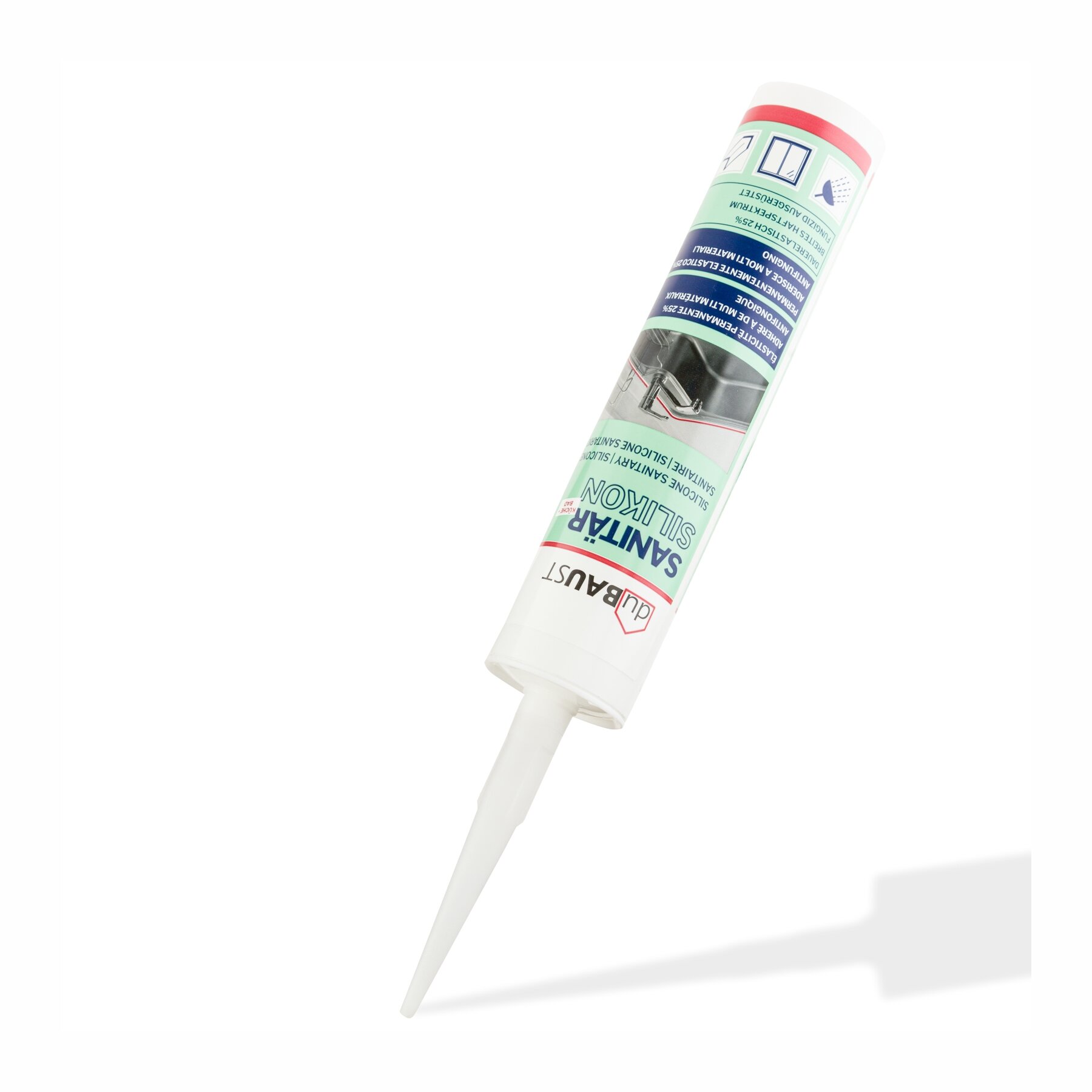 duBAUST SAS24 Sanitärsilikon acetatvernetzend 310ml silbergrau