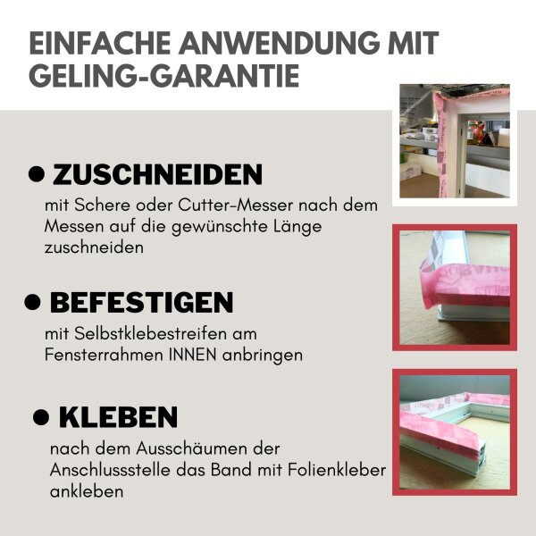 duBAUST FFI24 Fensterdichtband 70mm x 30m Rolle, innen