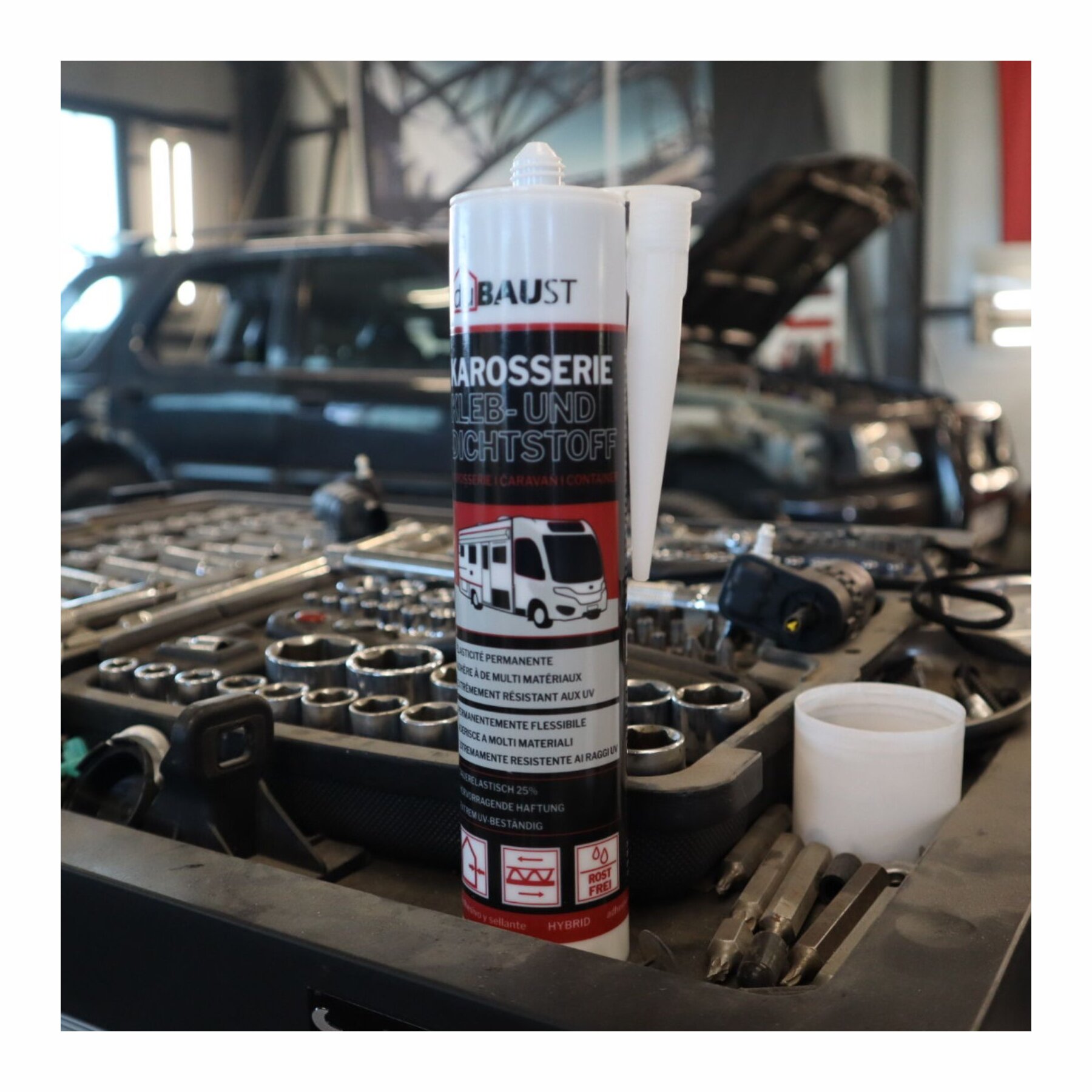 duBAUST Karosseriekleber Klebdichtstoff 290ml Kartusche versch. Farben