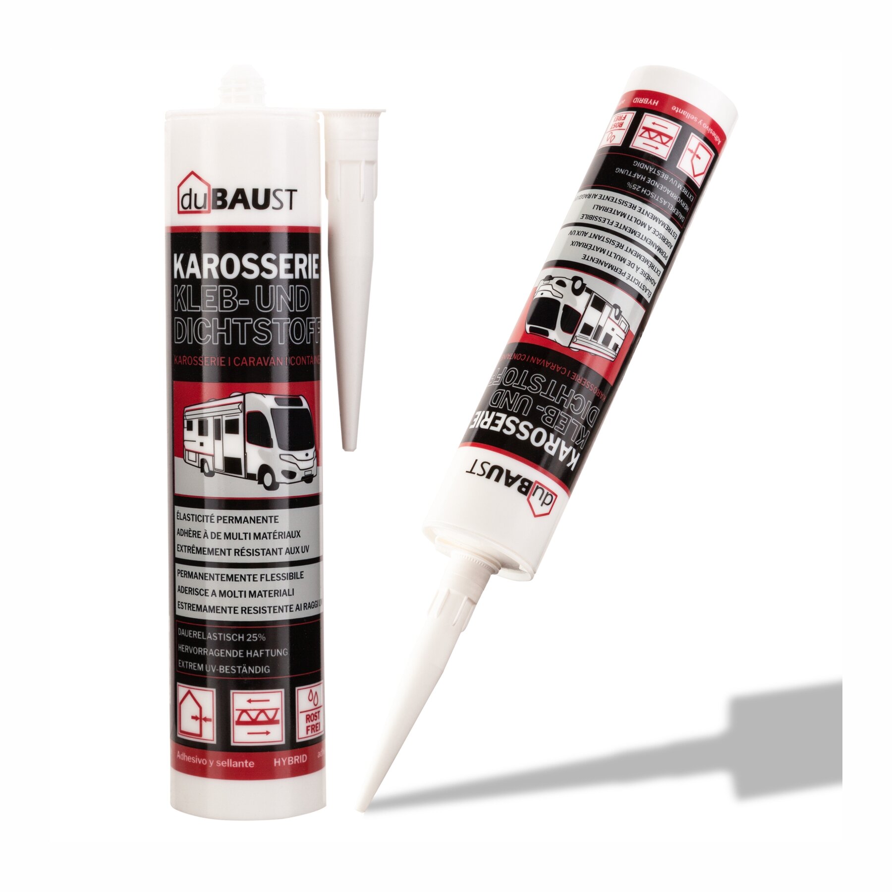 duBAUST KAR24 Karosserie Klebdichtstoff 290ml Kartusche weiß