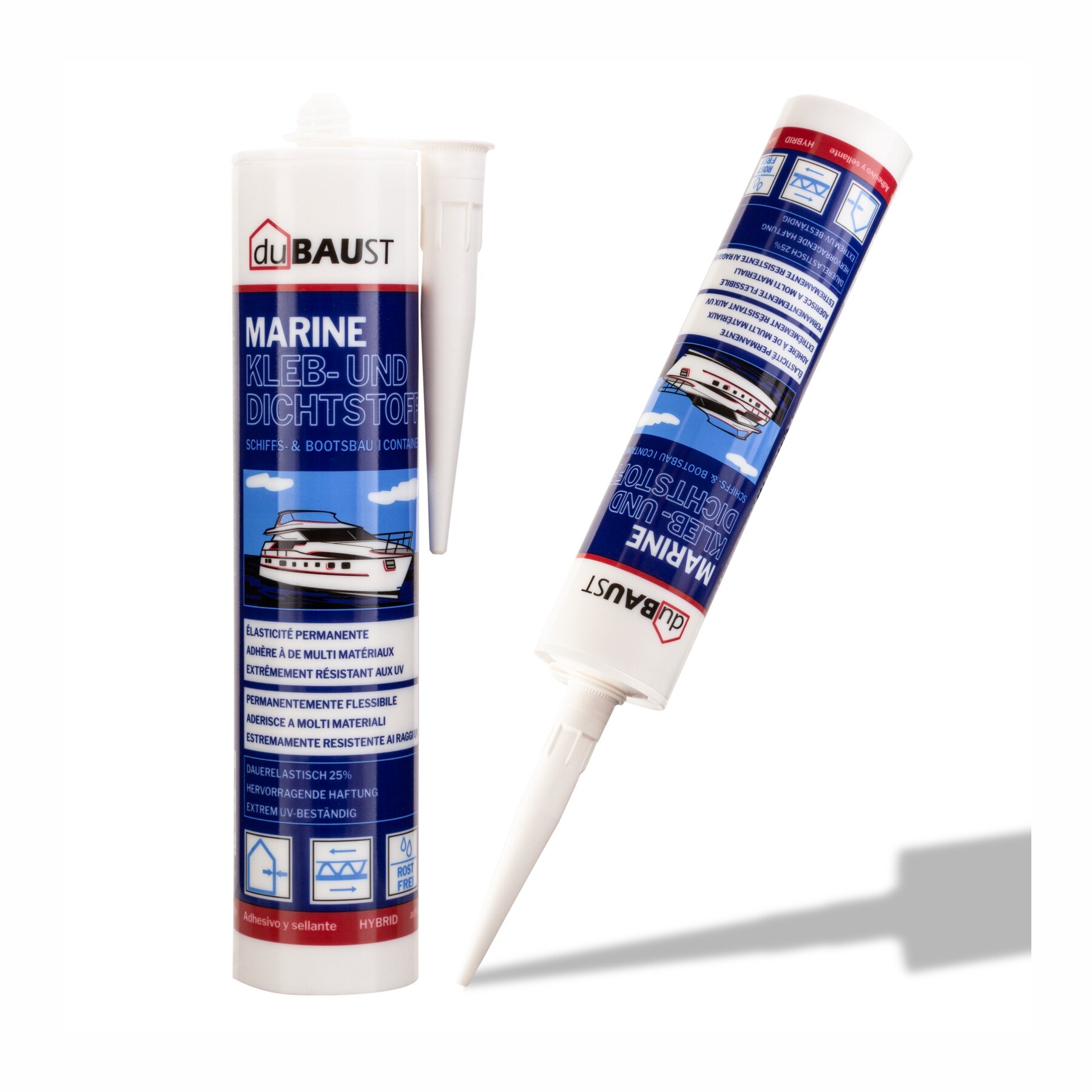 3x duBAUST BOT24 Marine Klebdichtstoff 290ml Kartusche versch. Farben