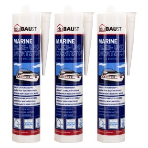 3x duBAUST BOT24 Marine Klebdichtstoff 290ml Kartusche...